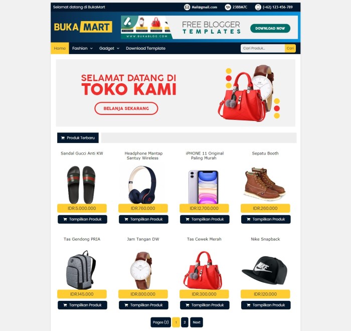 Cara membuat website toko online gratis tanpa coding